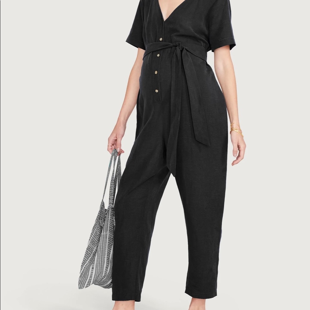 Hatch Maternity Black Noelle Jumpsuit in Size 1
